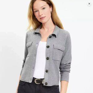 LOFT Collared Sweater Jacket Small
